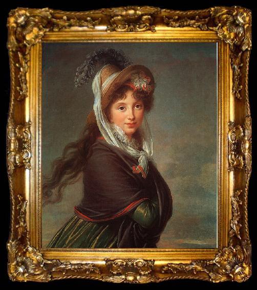framed  Elisabeth LouiseVigee Lebrun Portrait of a Young Woman-p, ta009-2